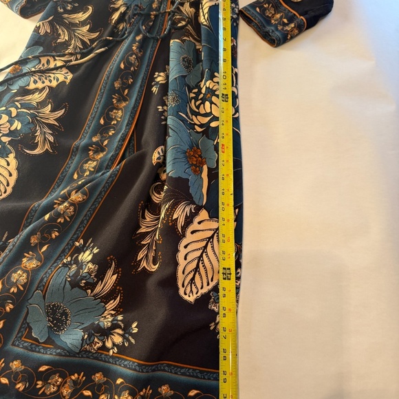 Farm Rio Blossom Tapestry Long Sleeve Wrap Dress - Picture 5 of 7